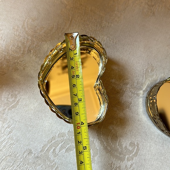 Vintage gold mirrored miniature jewelry trays, new old stock - Picture 7 of 11